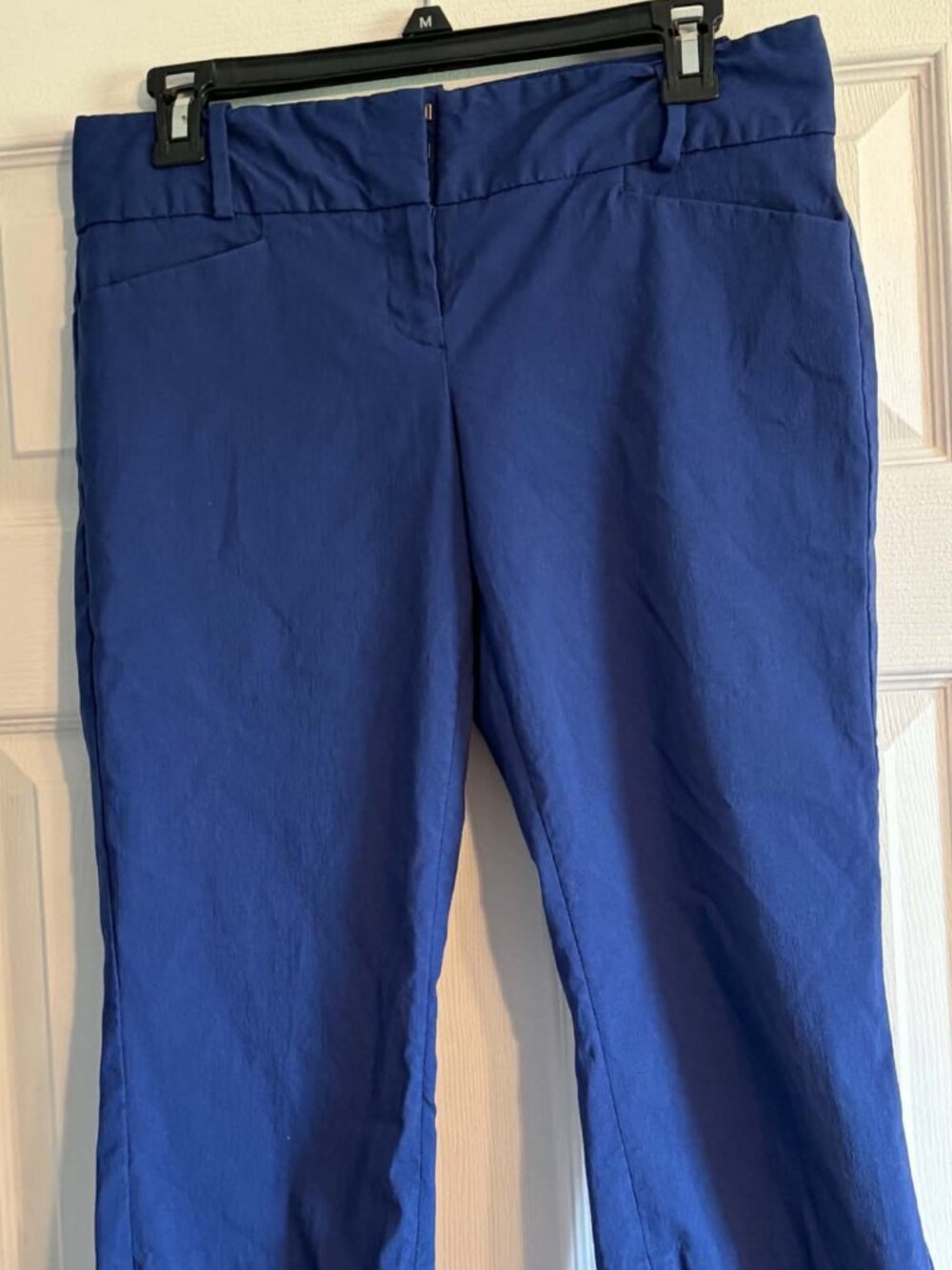 The Limited Exact Stretch Cropped Dress Pants Cobalt Blue Capri Trousers Size 6